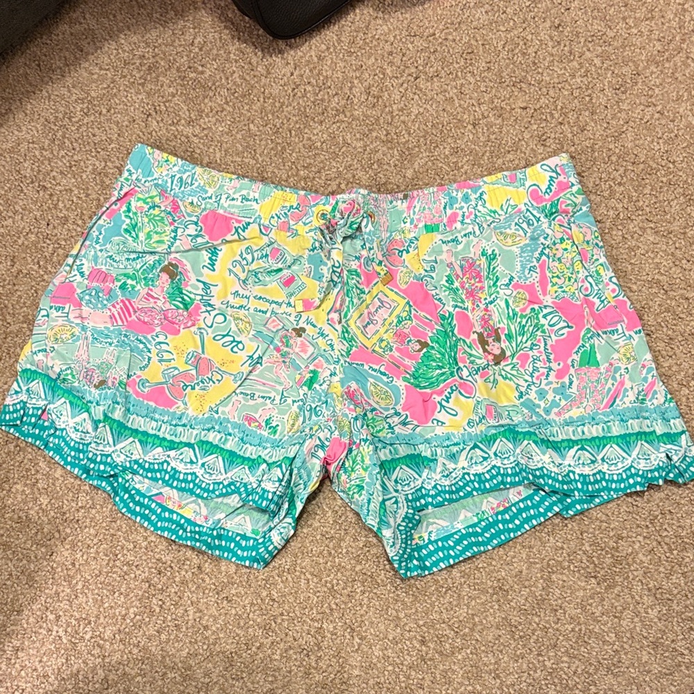 Colorful Women's Shorts with Lace Trim